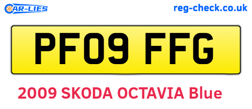 PF09FFG are the vehicle registration plates.