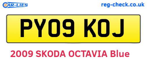 PY09KOJ are the vehicle registration plates.