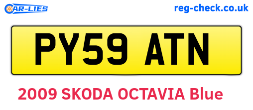 PY59ATN are the vehicle registration plates.