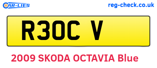 R3OCV are the vehicle registration plates.