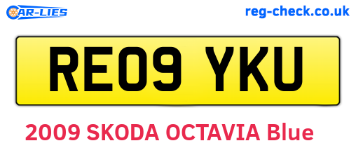 RE09YKU are the vehicle registration plates.