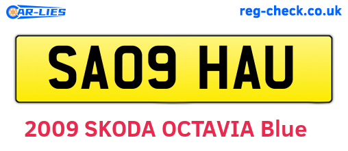 SA09HAU are the vehicle registration plates.