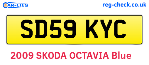 SD59KYC are the vehicle registration plates.