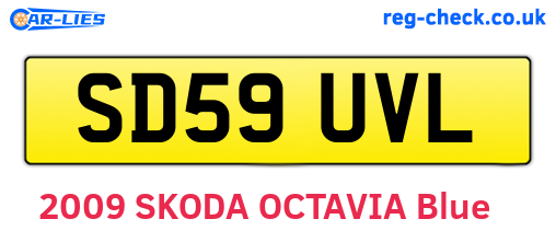 SD59UVL are the vehicle registration plates.