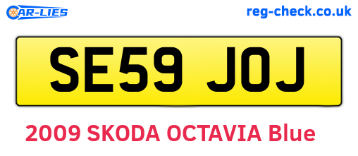 SE59JOJ are the vehicle registration plates.