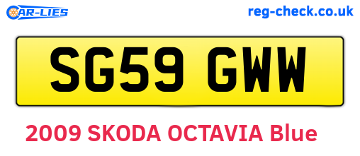 SG59GWW are the vehicle registration plates.