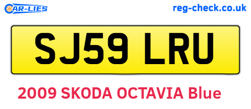 SJ59LRU are the vehicle registration plates.