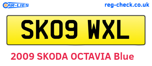 SK09WXL are the vehicle registration plates.