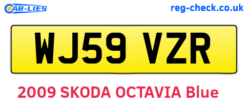 WJ59VZR are the vehicle registration plates.