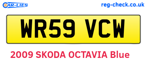 WR59VCW are the vehicle registration plates.