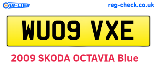WU09VXE are the vehicle registration plates.