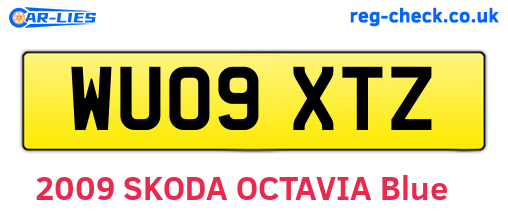 WU09XTZ are the vehicle registration plates.