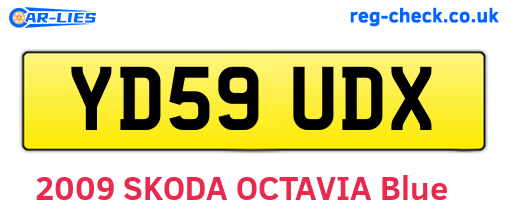 YD59UDX are the vehicle registration plates.