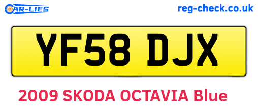 YF58DJX are the vehicle registration plates.