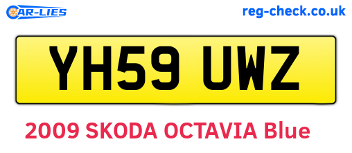 YH59UWZ are the vehicle registration plates.