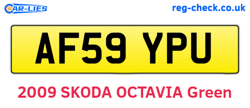 AF59YPU are the vehicle registration plates.