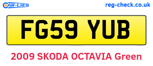 FG59YUB are the vehicle registration plates.