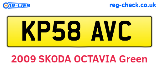 KP58AVC are the vehicle registration plates.