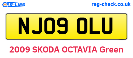 NJ09OLU are the vehicle registration plates.
