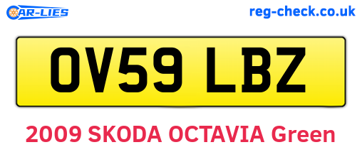 OV59LBZ are the vehicle registration plates.