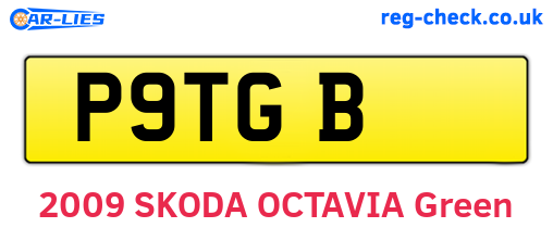 P9TGB are the vehicle registration plates.