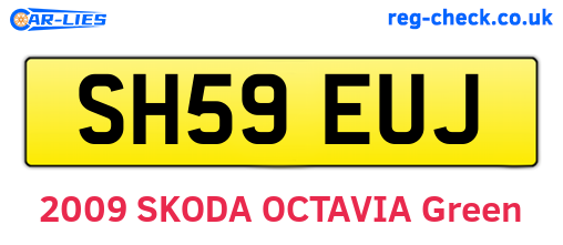 SH59EUJ are the vehicle registration plates.