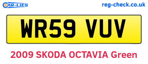 WR59VUV are the vehicle registration plates.