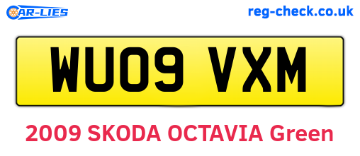 WU09VXM are the vehicle registration plates.