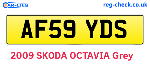 AF59YDS are the vehicle registration plates.