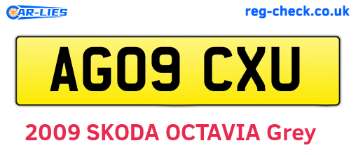 AG09CXU are the vehicle registration plates.