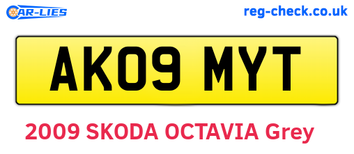 AK09MYT are the vehicle registration plates.