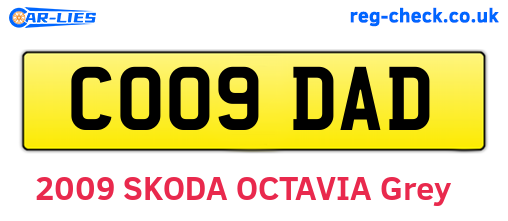 CO09DAD are the vehicle registration plates.
