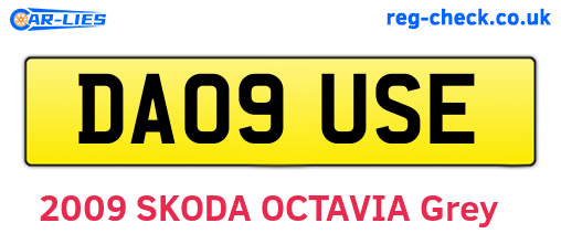 DA09USE are the vehicle registration plates.