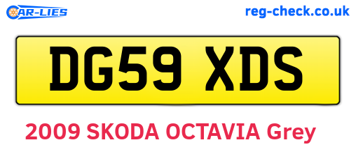 DG59XDS are the vehicle registration plates.