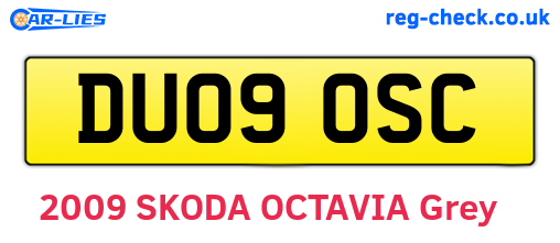 DU09OSC are the vehicle registration plates.