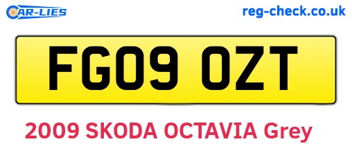 FG09OZT are the vehicle registration plates.