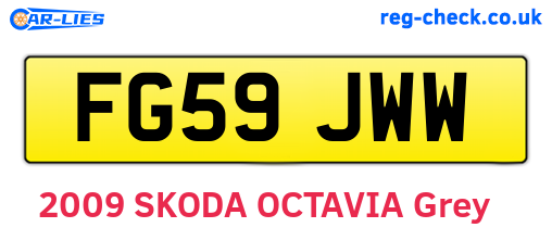 FG59JWW are the vehicle registration plates.