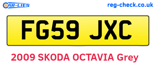 FG59JXC are the vehicle registration plates.