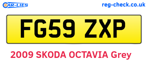 FG59ZXP are the vehicle registration plates.