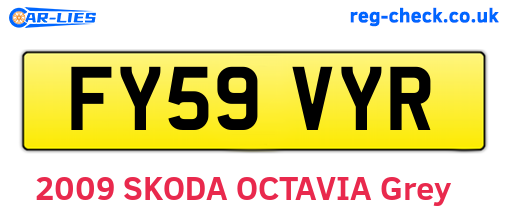 FY59VYR are the vehicle registration plates.