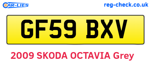 GF59BXV are the vehicle registration plates.