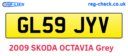GL59JYV are the vehicle registration plates.