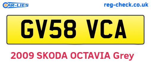 GV58VCA are the vehicle registration plates.
