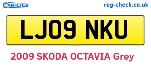 LJ09NKU are the vehicle registration plates.