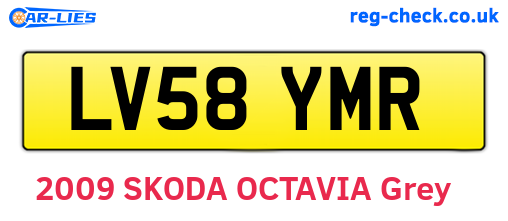 LV58YMR are the vehicle registration plates.