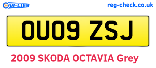 OU09ZSJ are the vehicle registration plates.