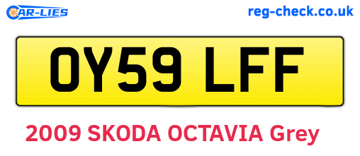 OY59LFF are the vehicle registration plates.