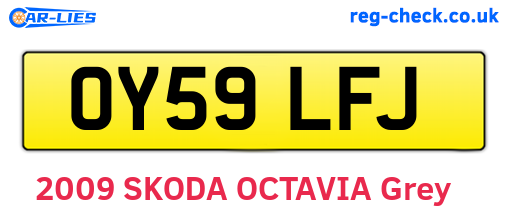OY59LFJ are the vehicle registration plates.