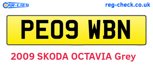 PE09WBN are the vehicle registration plates.