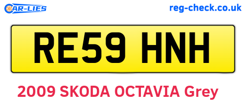 RE59HNH are the vehicle registration plates.